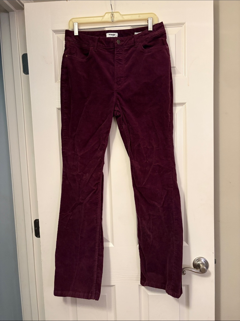Wrangler Women's Wine Corduroy Flare Jeans
